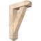 Ekena Millwork Traditional Arts and Crafts Smooth Bracket w/ Offset Brace, Douglas Fir, 5 1/2"W x 18"D x 26"H BKT0604X18X26TRA03SDF - alternate 1